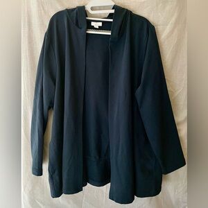 J. Jill FIT - Navy Open Front Hoodie (XL Tall)